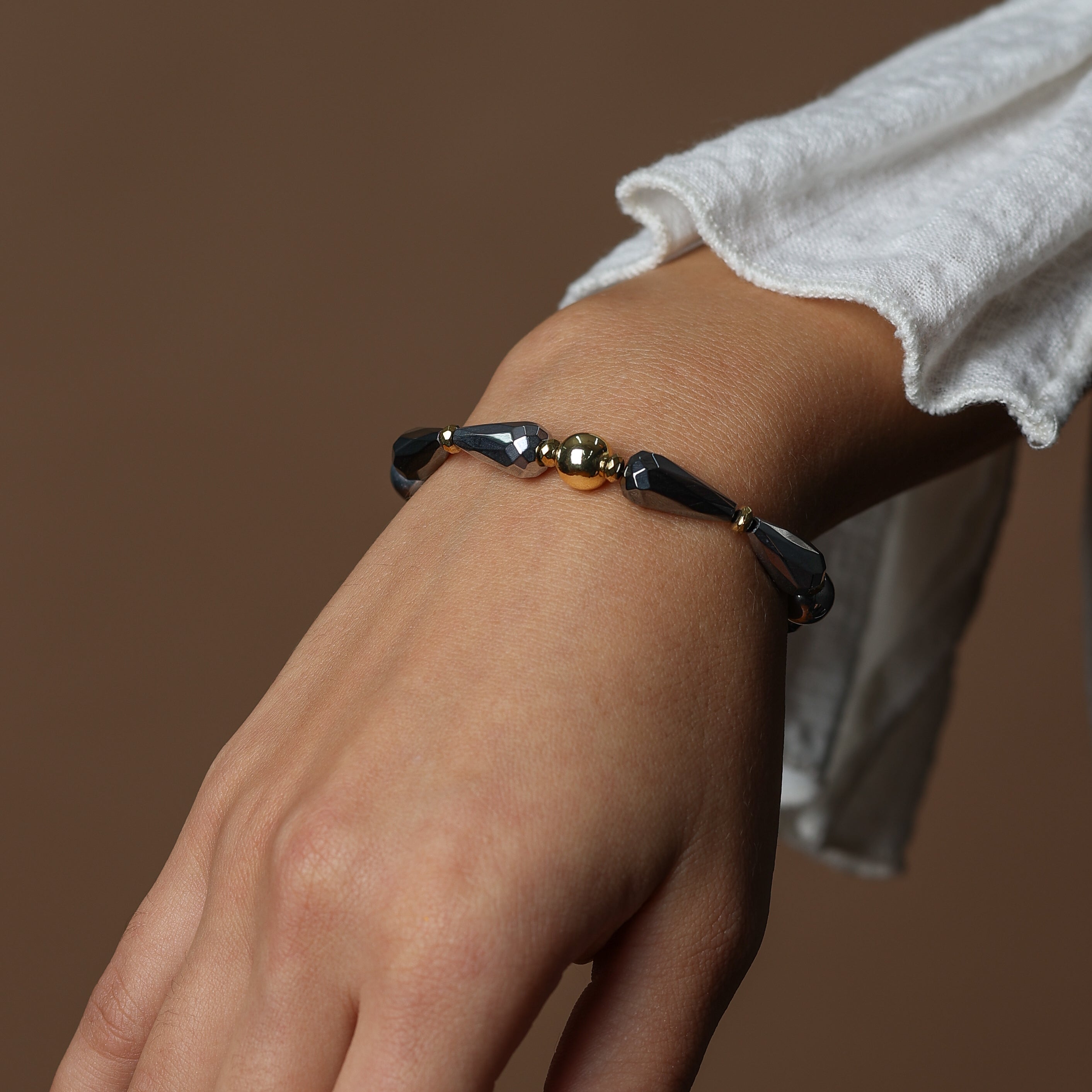 HEMATITE BRACELET - FEATURING A VARIETY OF SHAPES