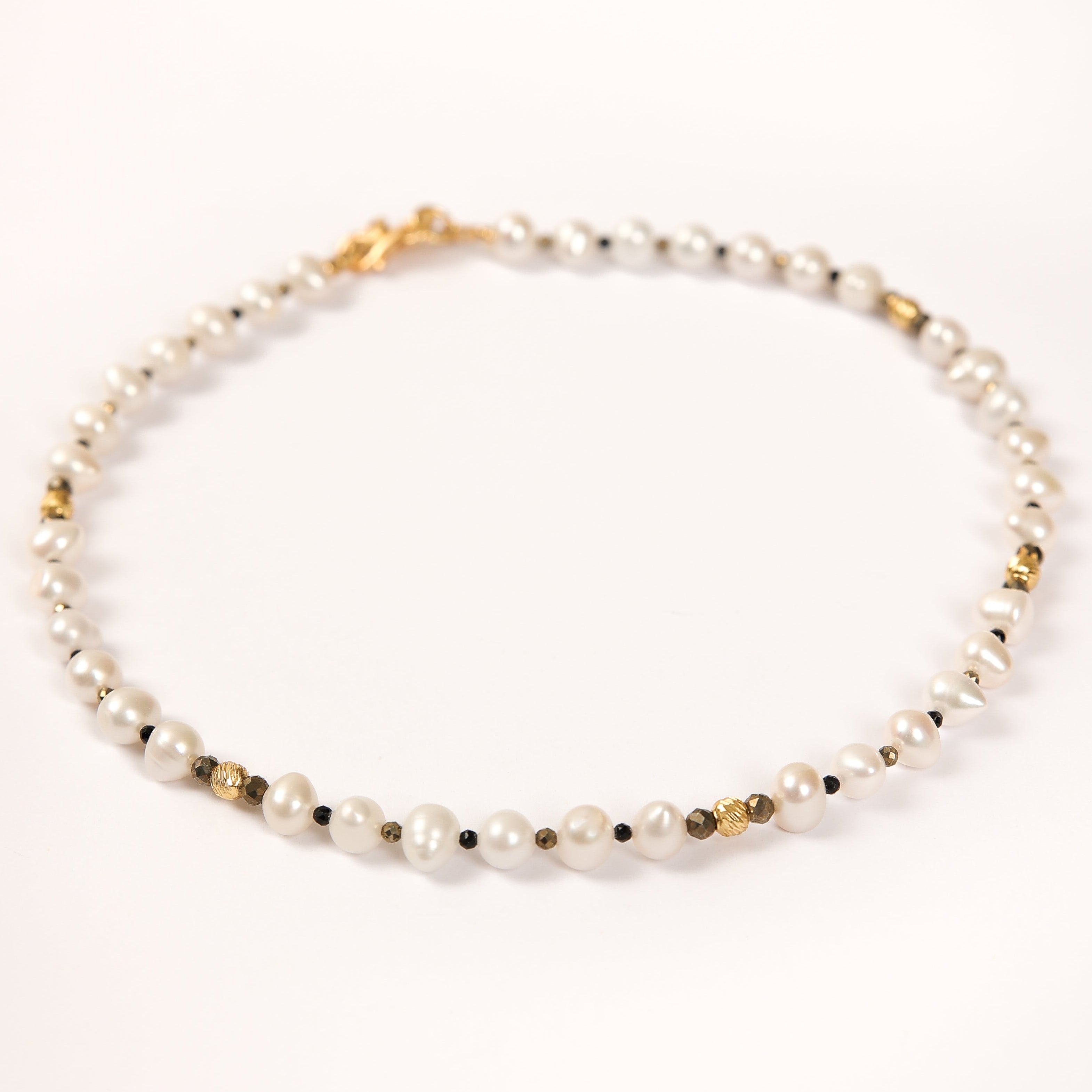 Gargantilla de Perlas - Pirita y Ónix
