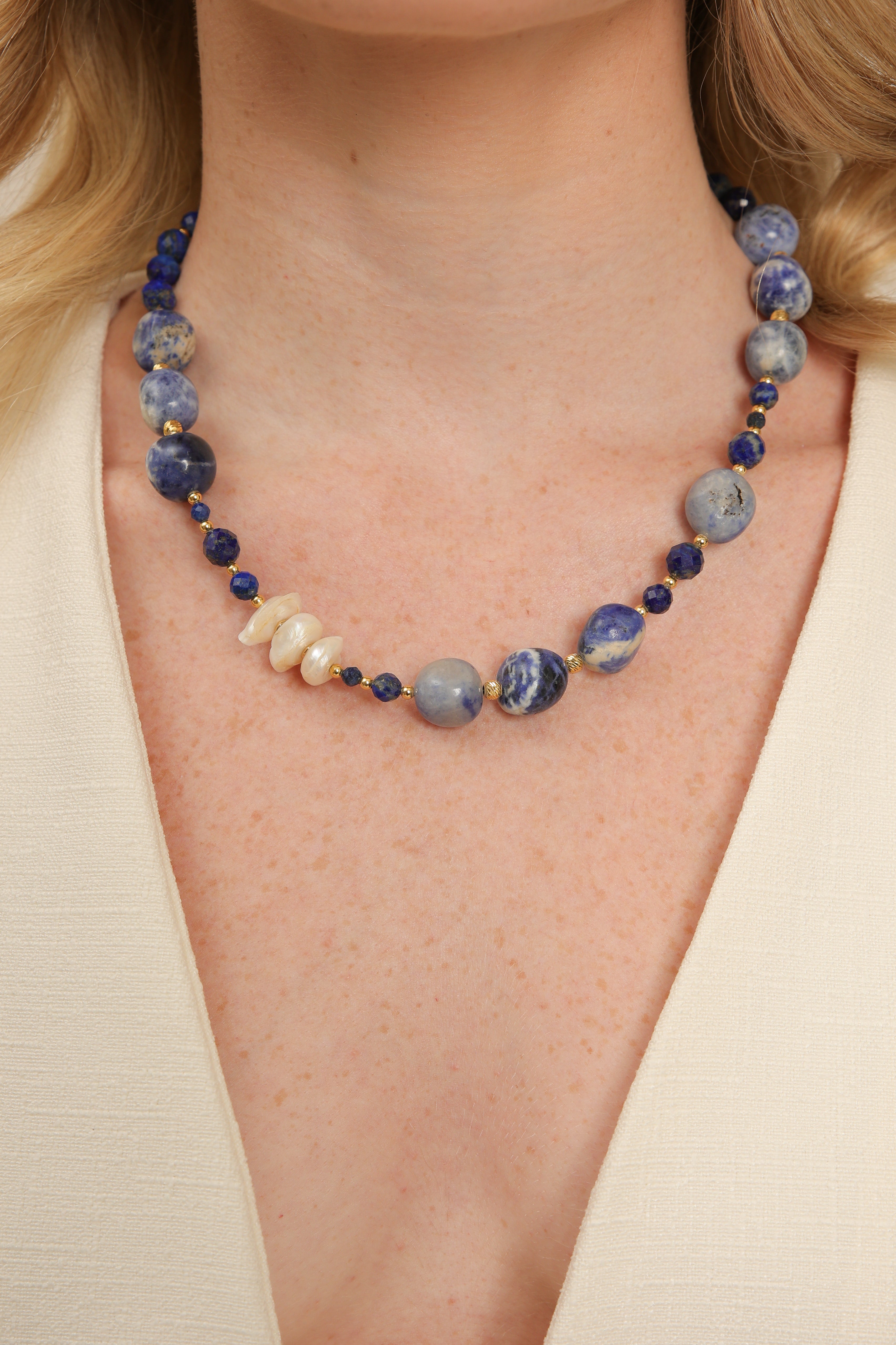 Lapis Lazuli and Sodalite Necklcae