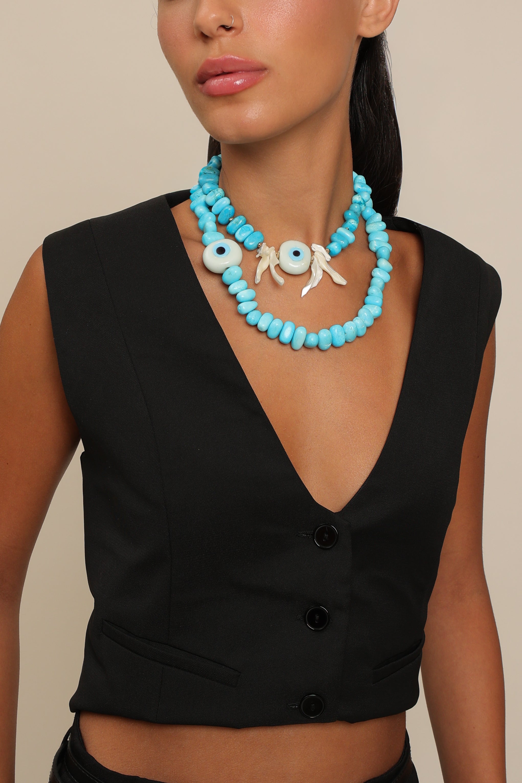 Howlite Evil Eye Set