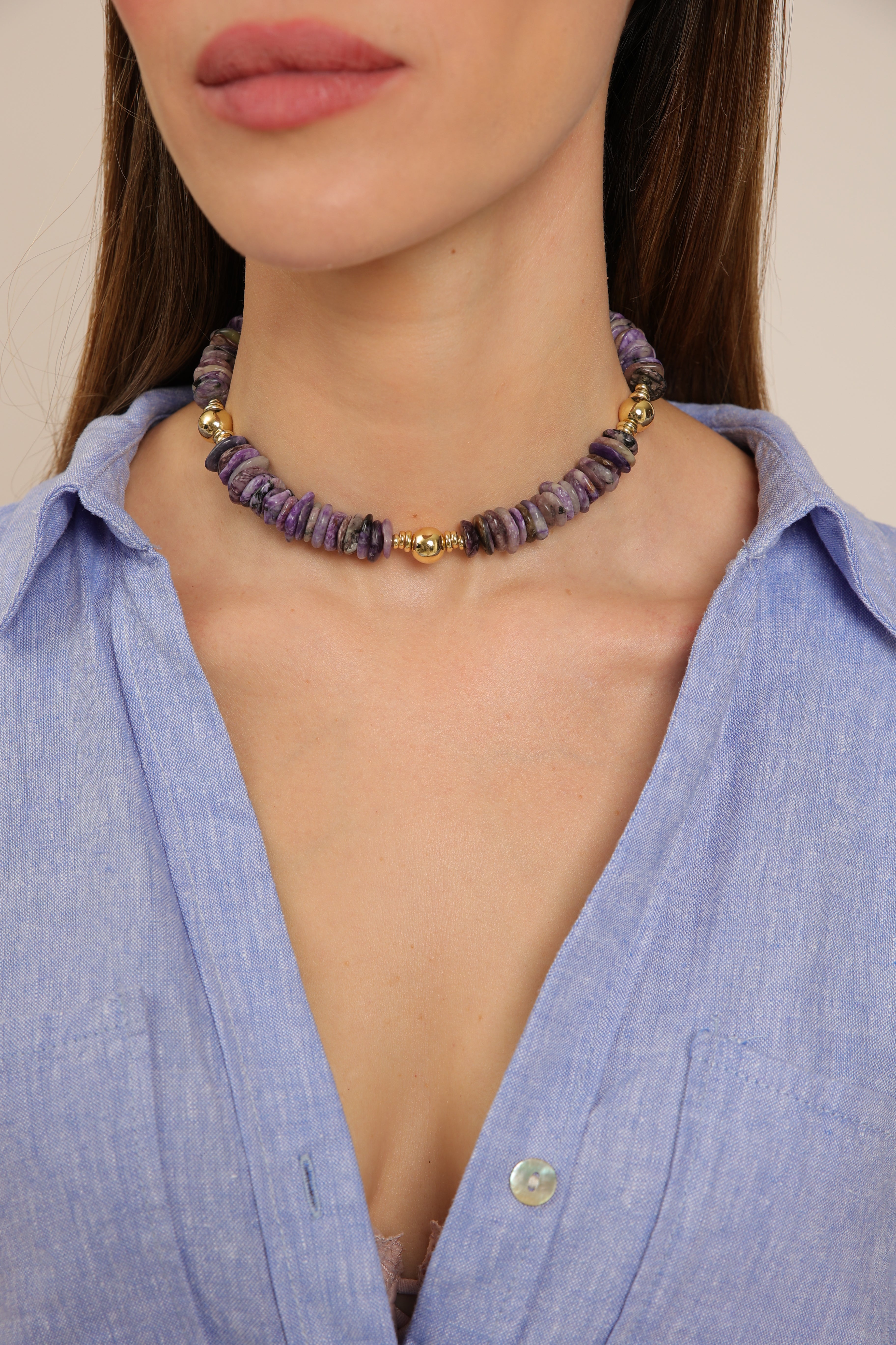 Lepidolite Choker
