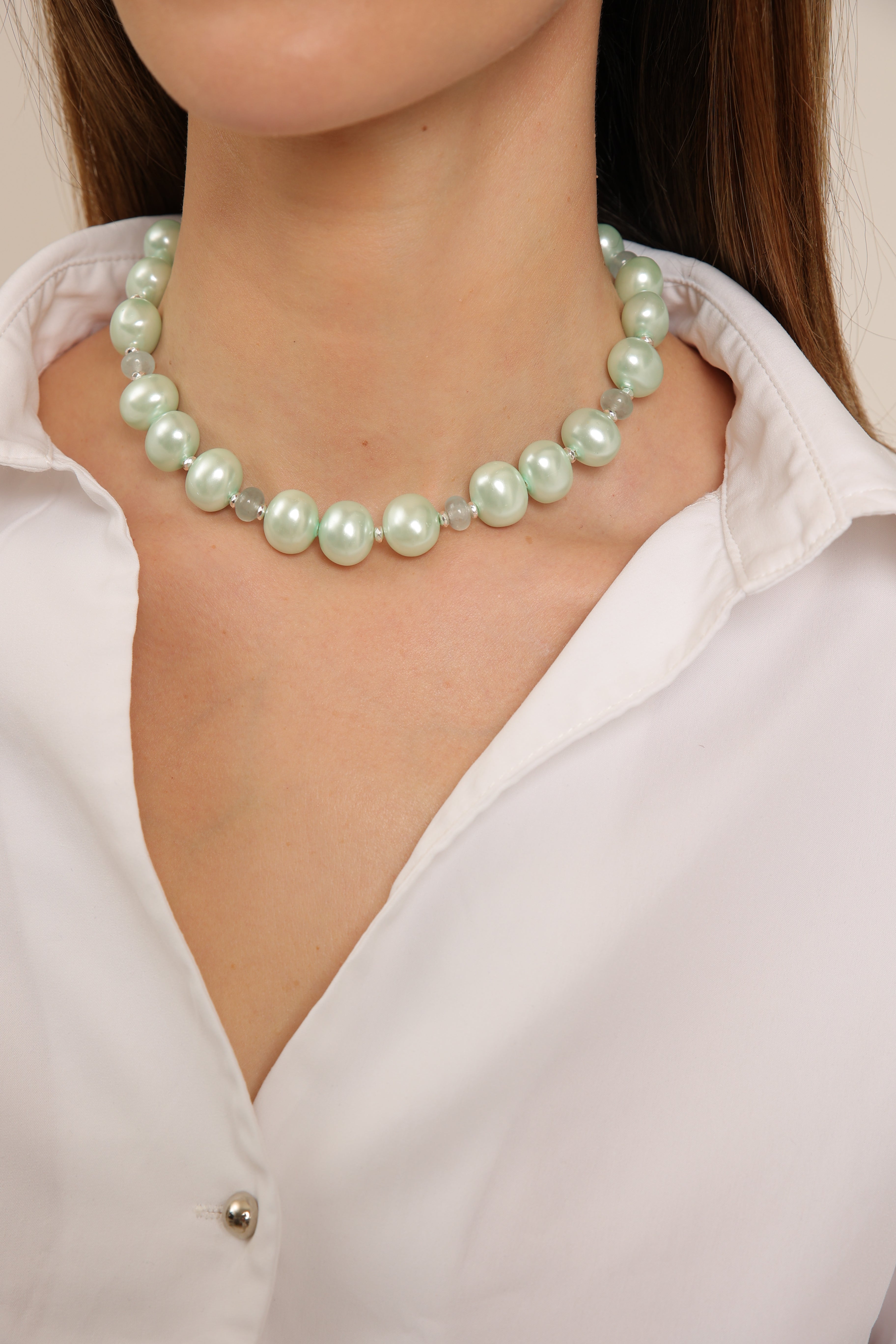 Majorica Pearl & Chalcedony