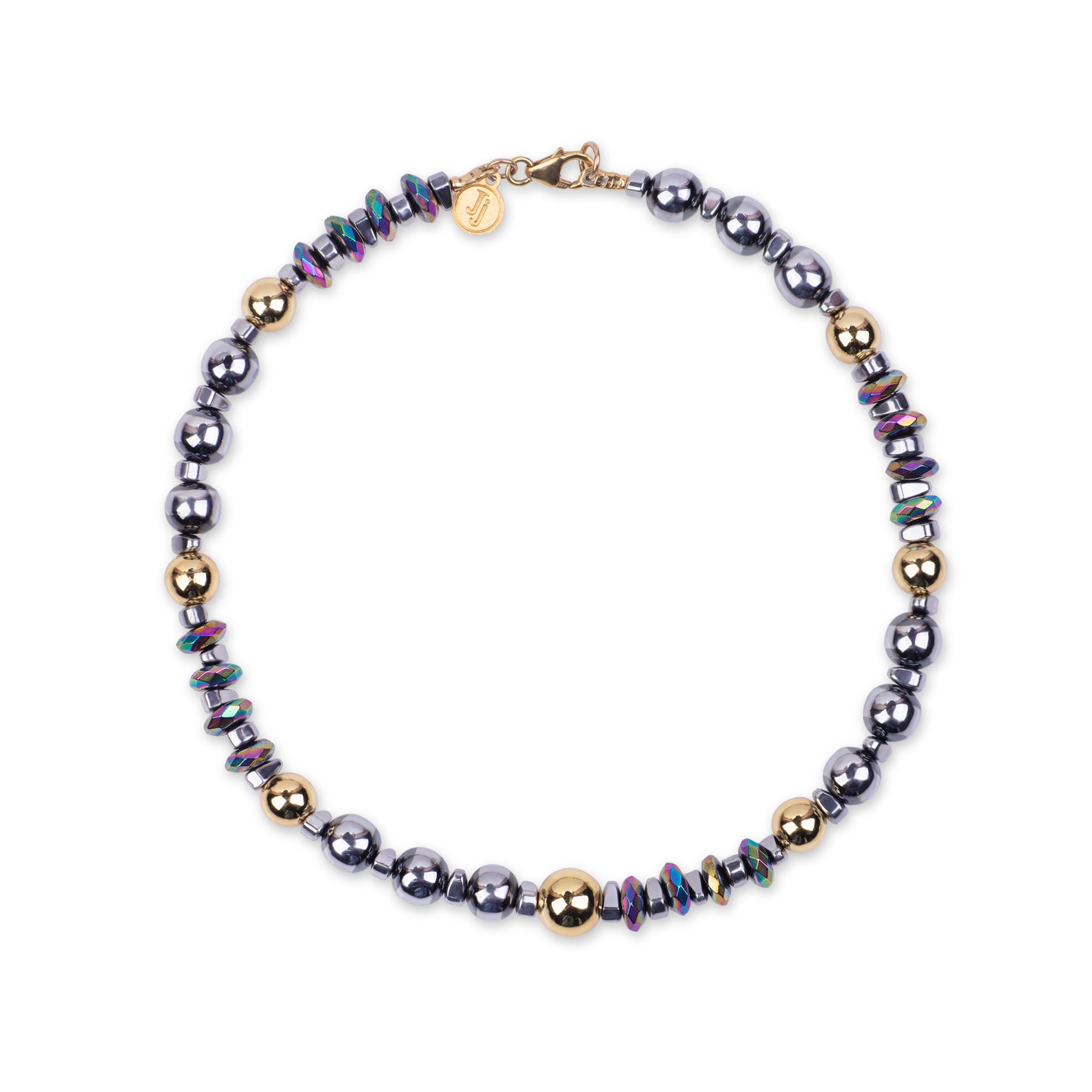 Gargantilla de hematita con diversas formas