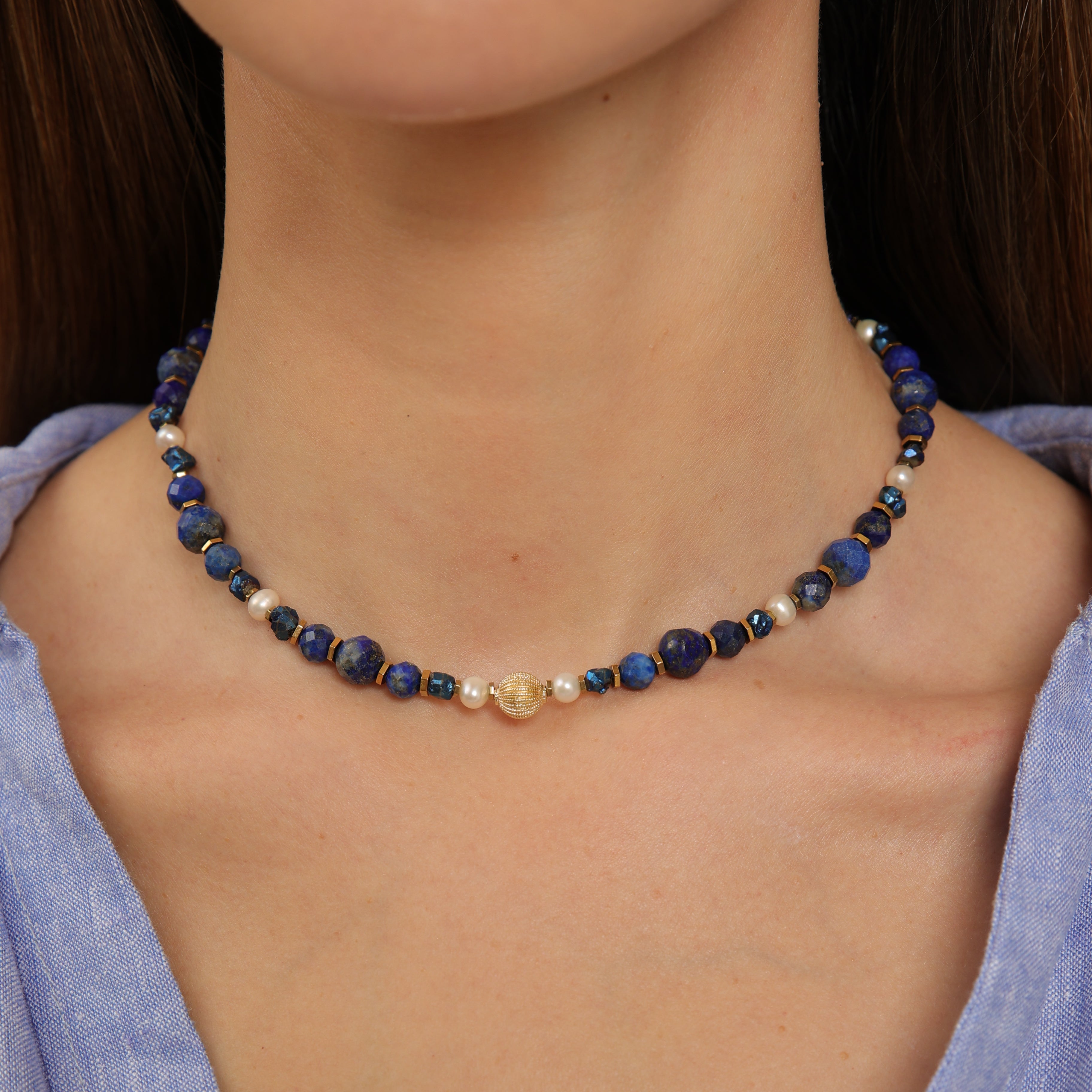 Gargantilla de lapislรกzuli