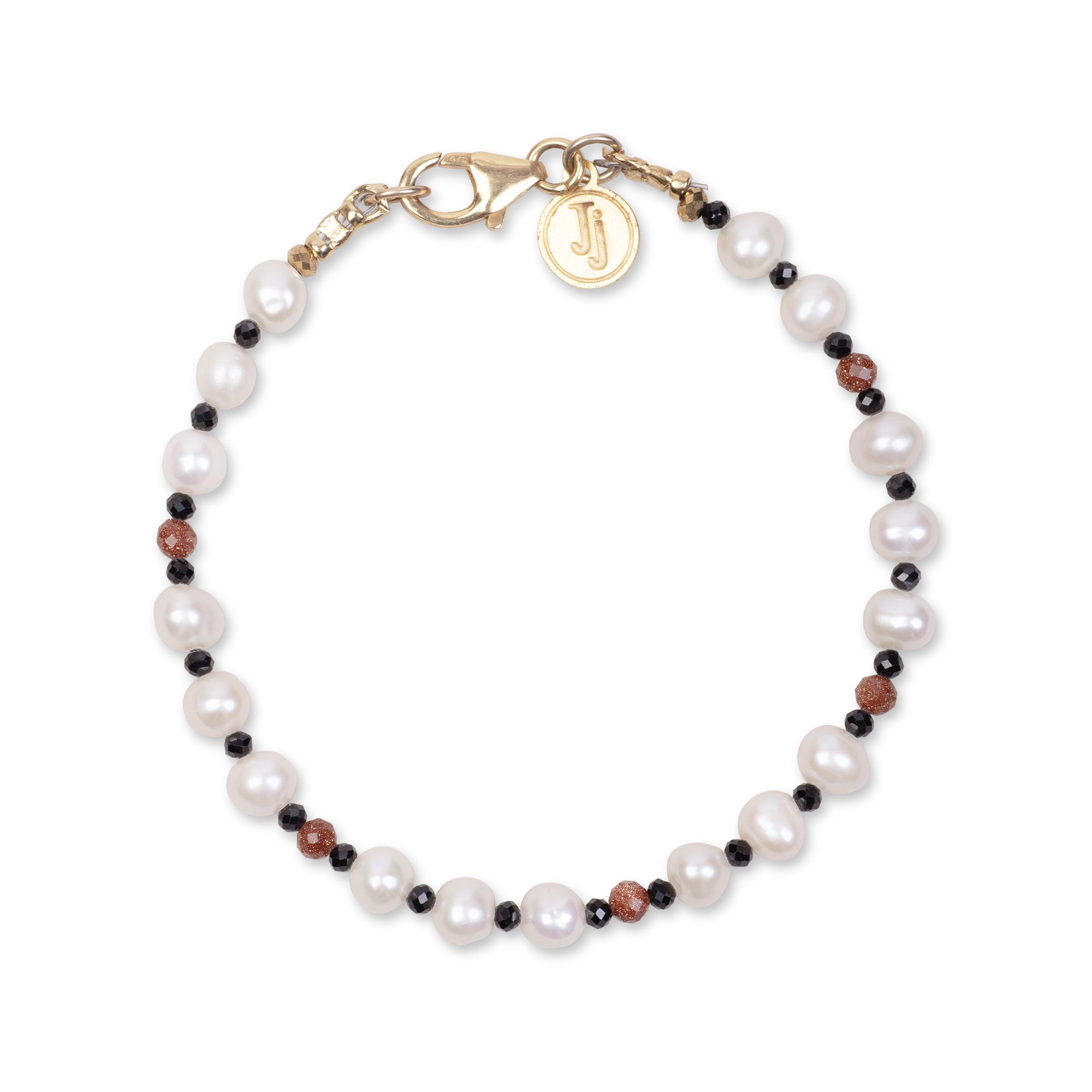 PEARL BRACELET - FEATURING TOURMALINE & GOLDSTONE