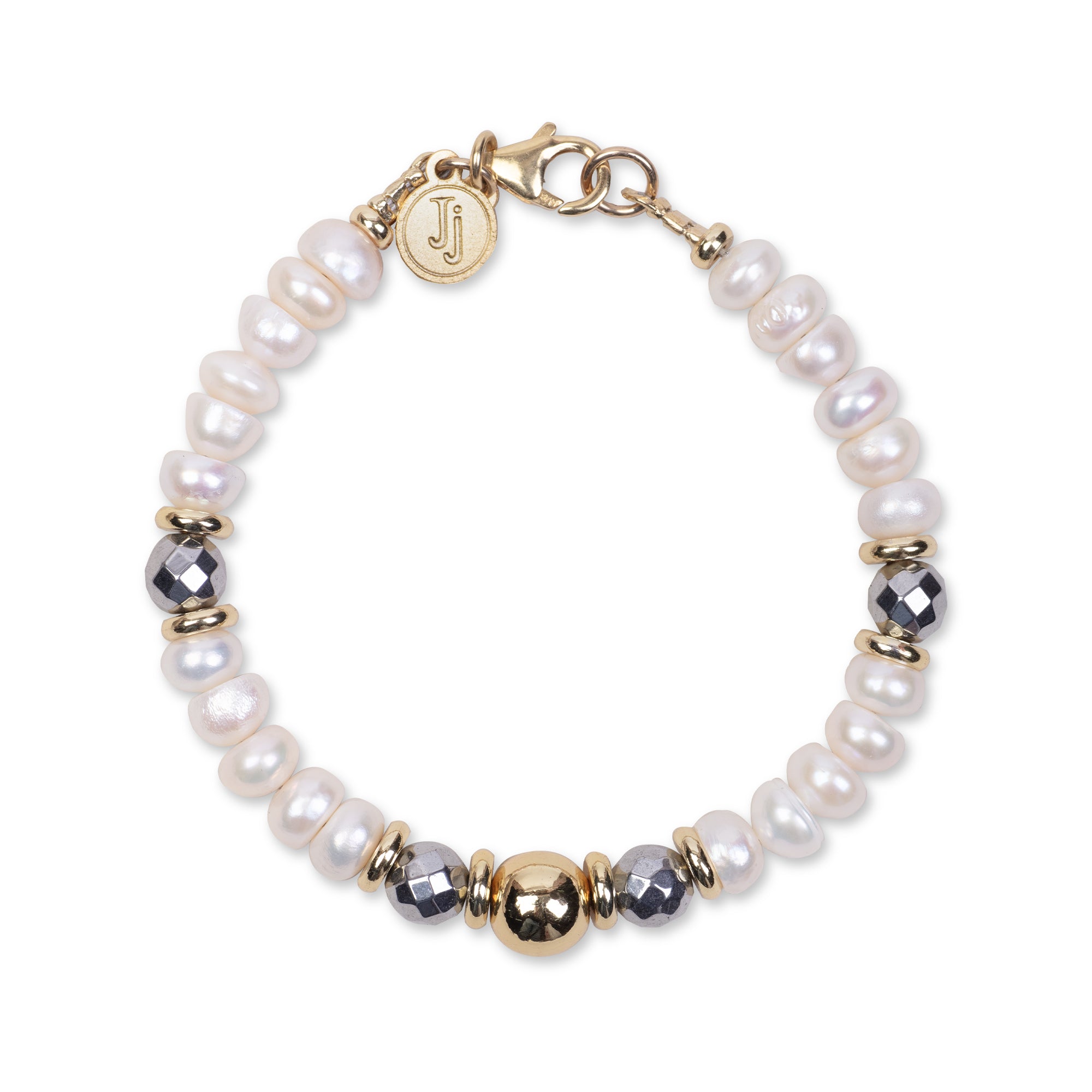 PEARL BRACELET - FEATURING HEMATITE