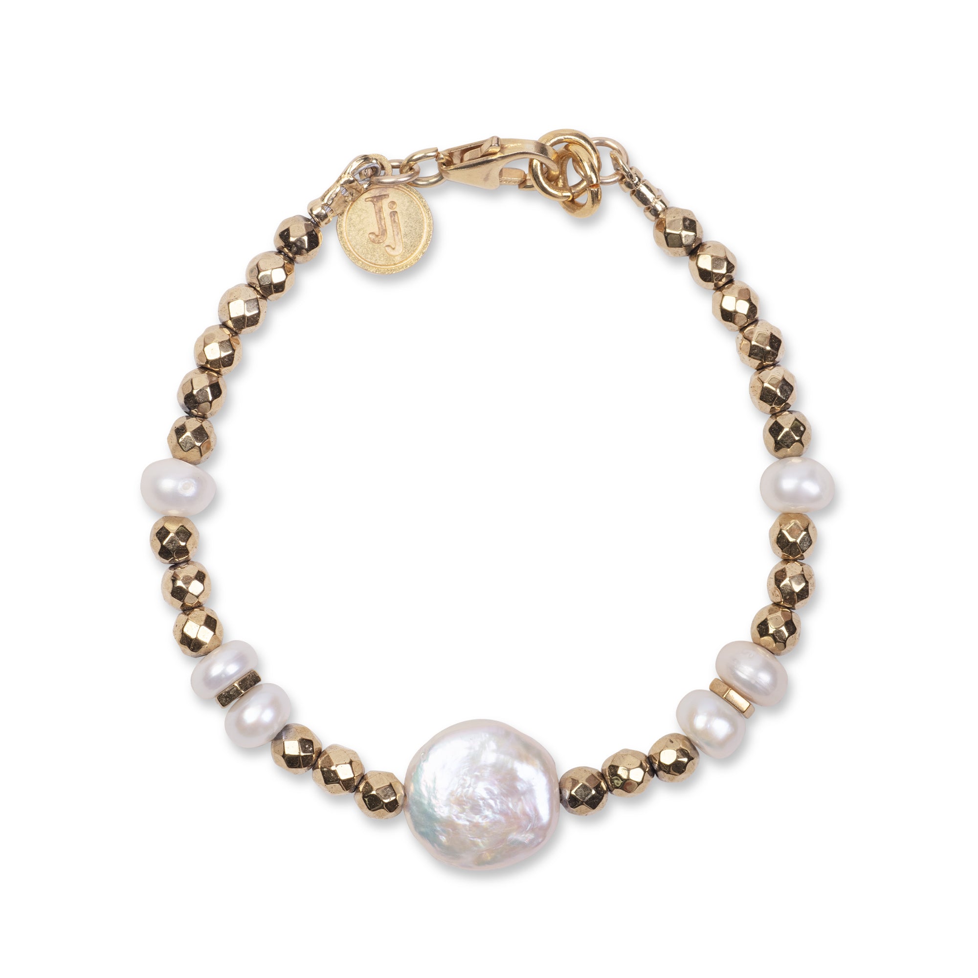 HEMATITE BRACELET - FEATURING PEARLS