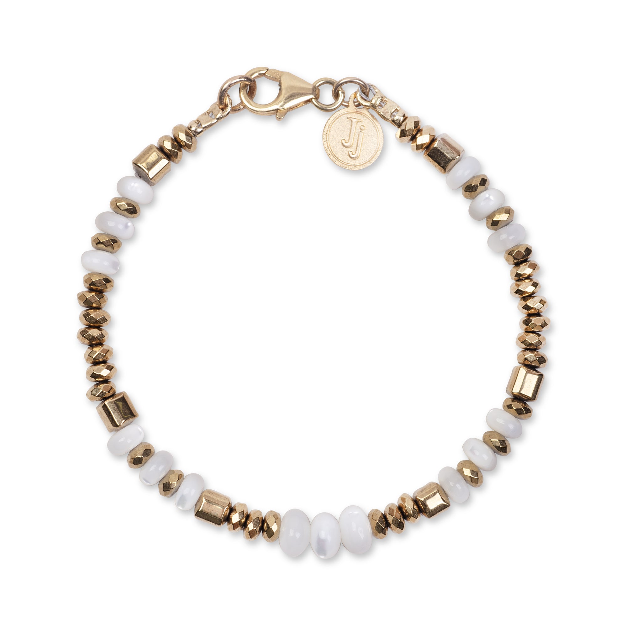 HEMATITE BRACELET - FEATURING MOTHER OF PEARL