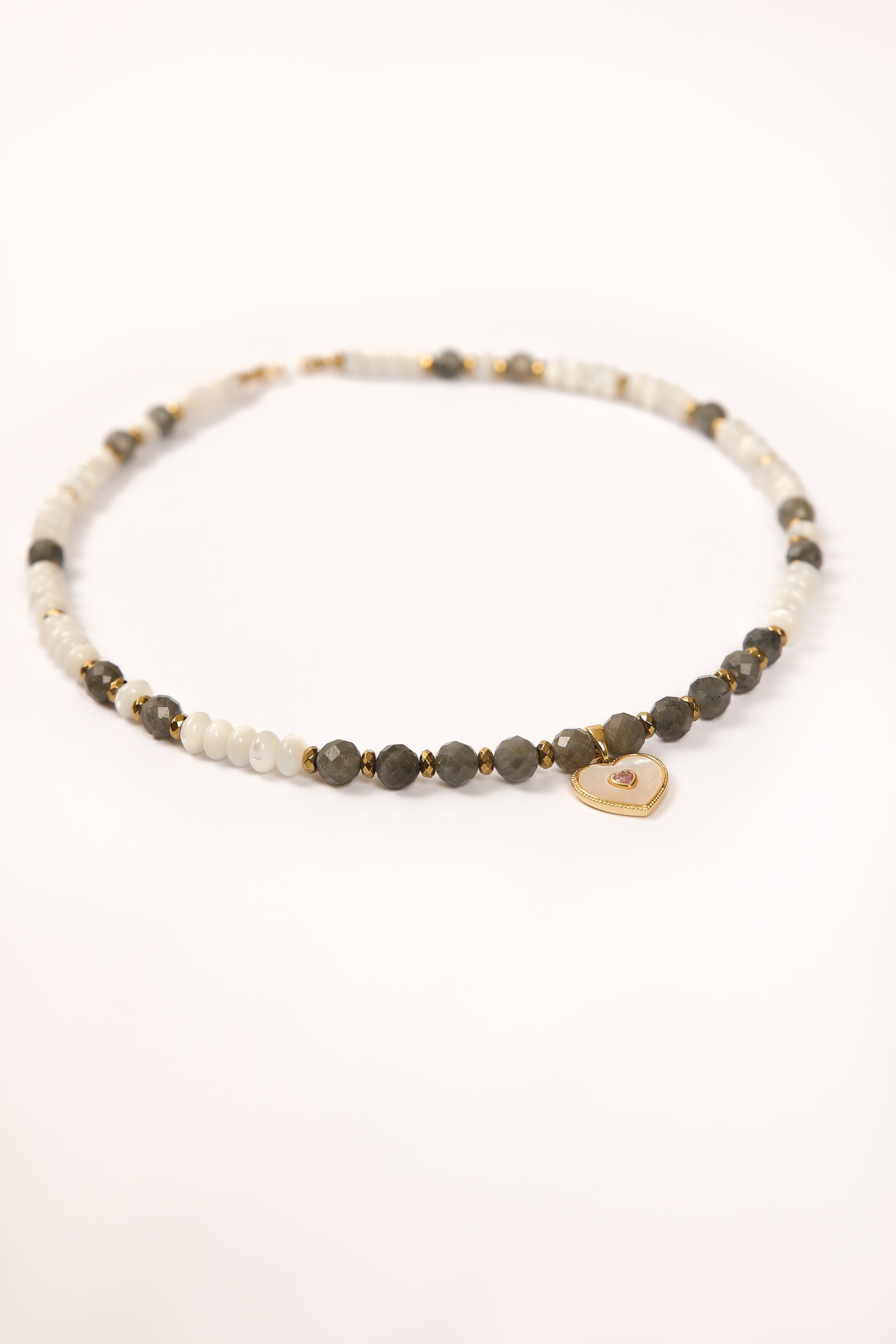 Labradorite and Mother of Pearl Choker
