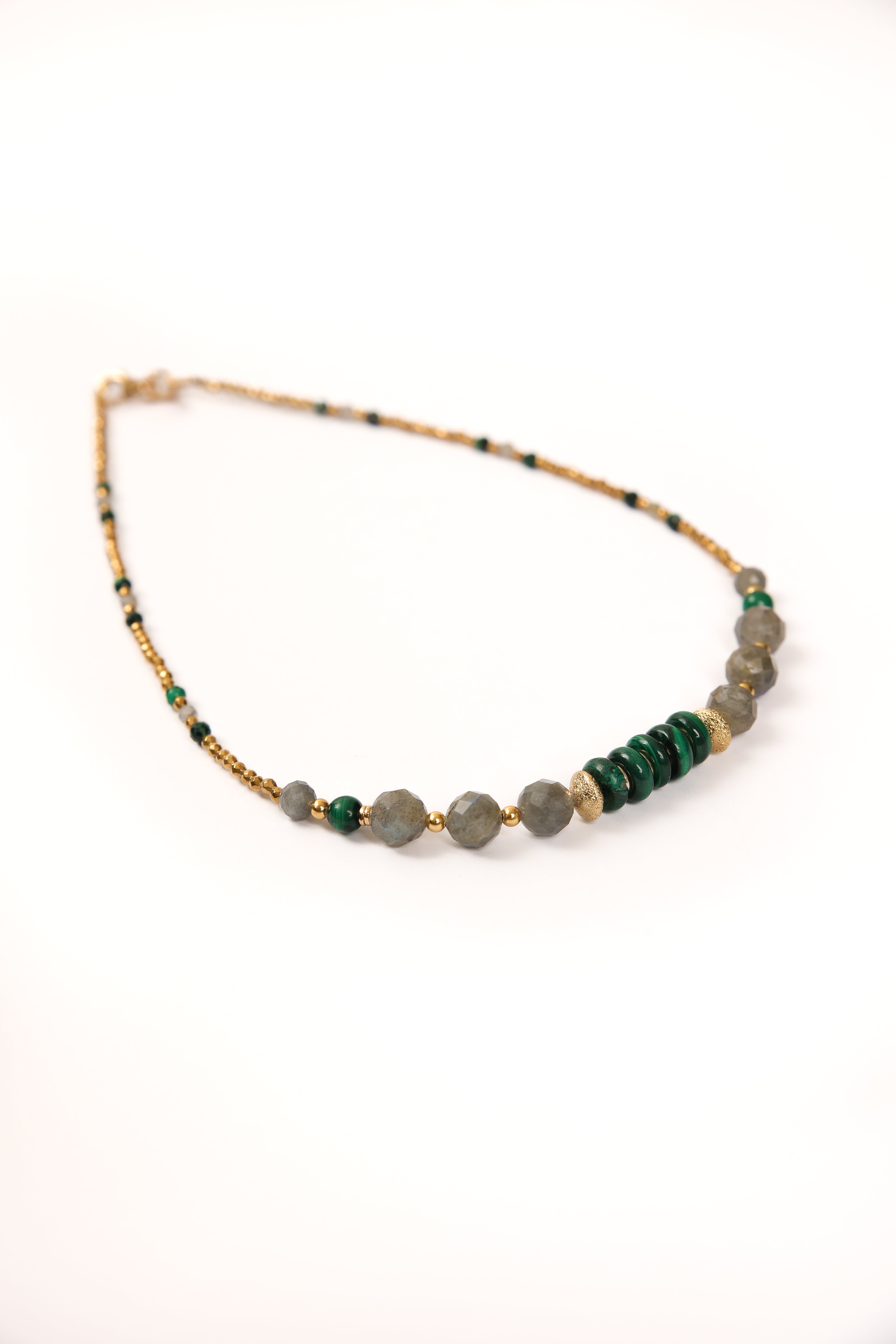 Labradorite and Malachite Choker