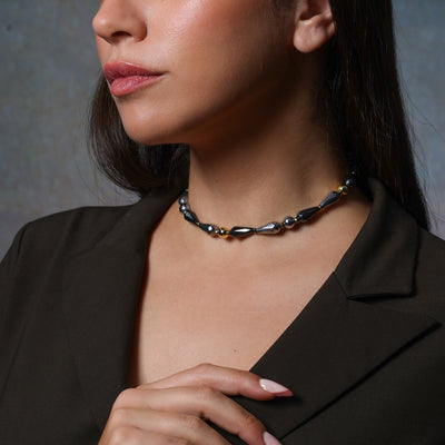 HEMATITE CHOKER - FEATURING A VARIETY OF SHAPES