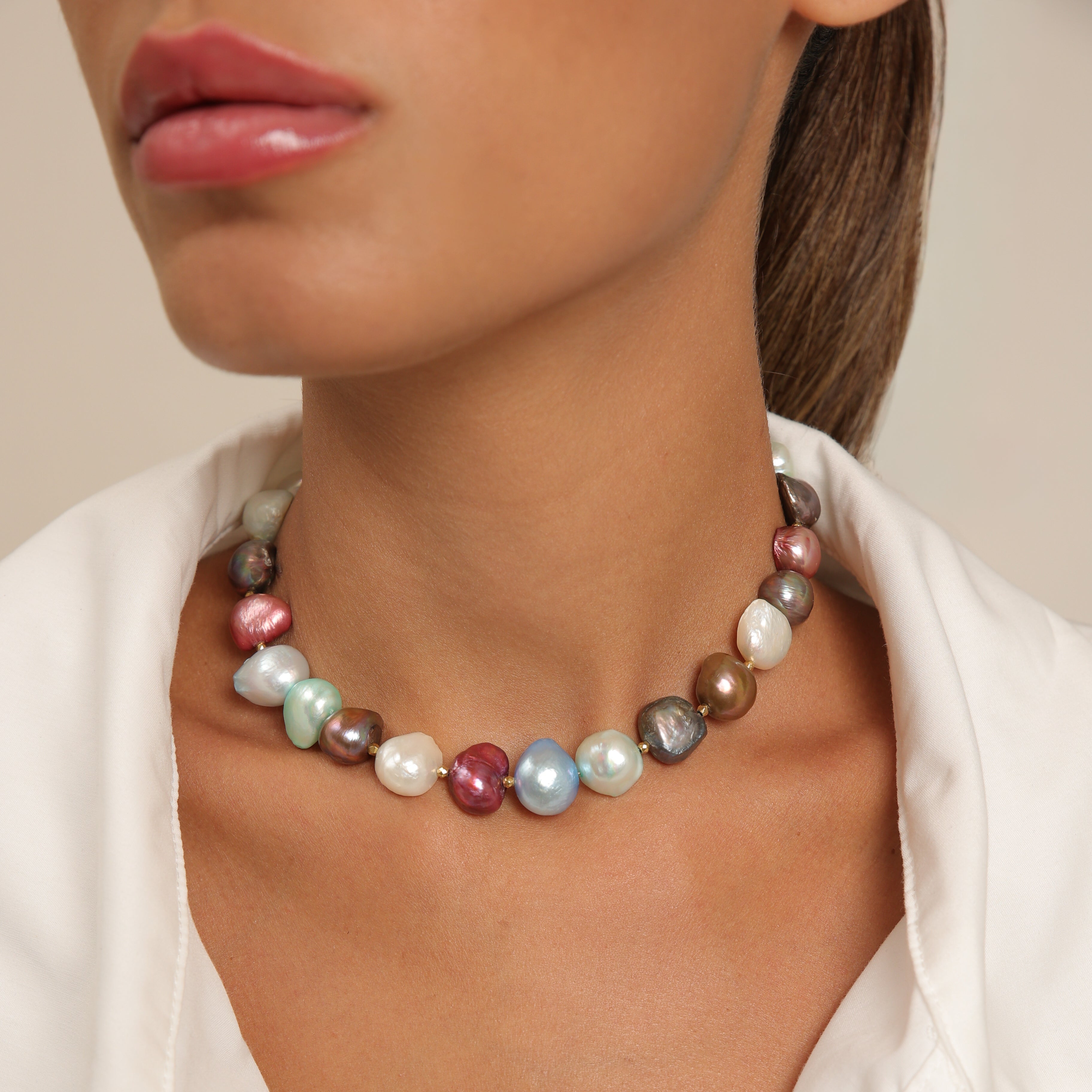 Gargantilla de perlas - Multicolor