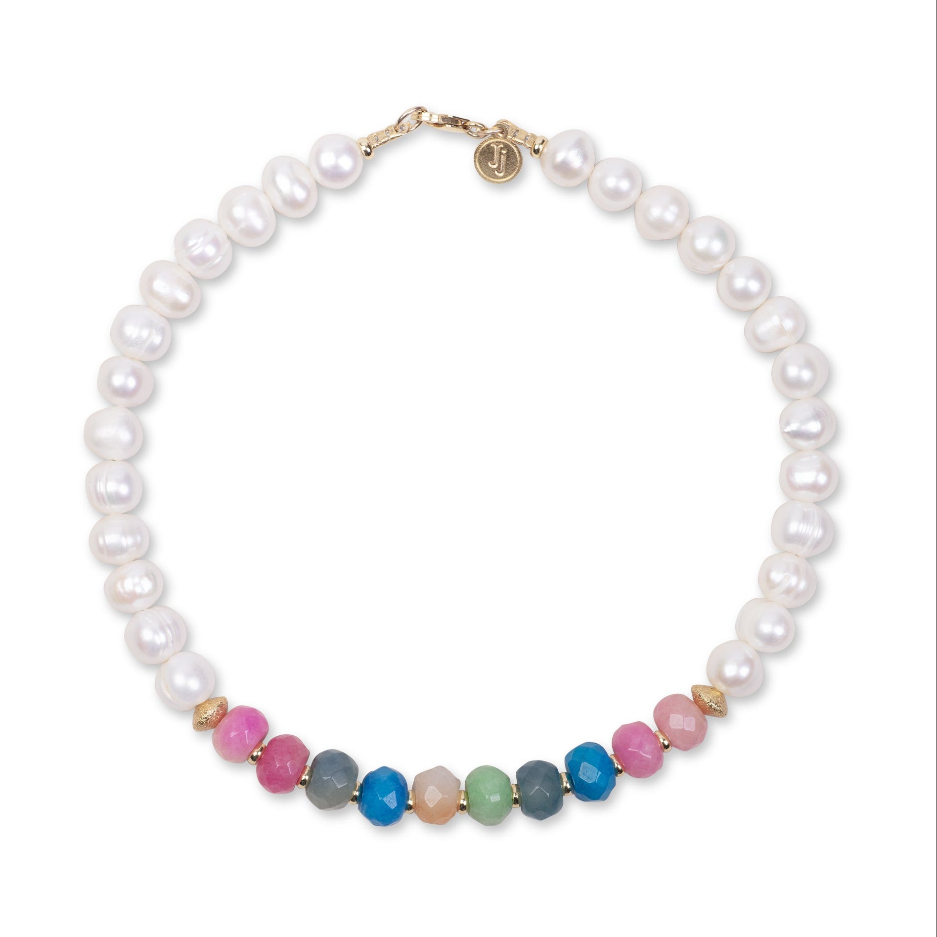 Gargantilla de perlas con jade