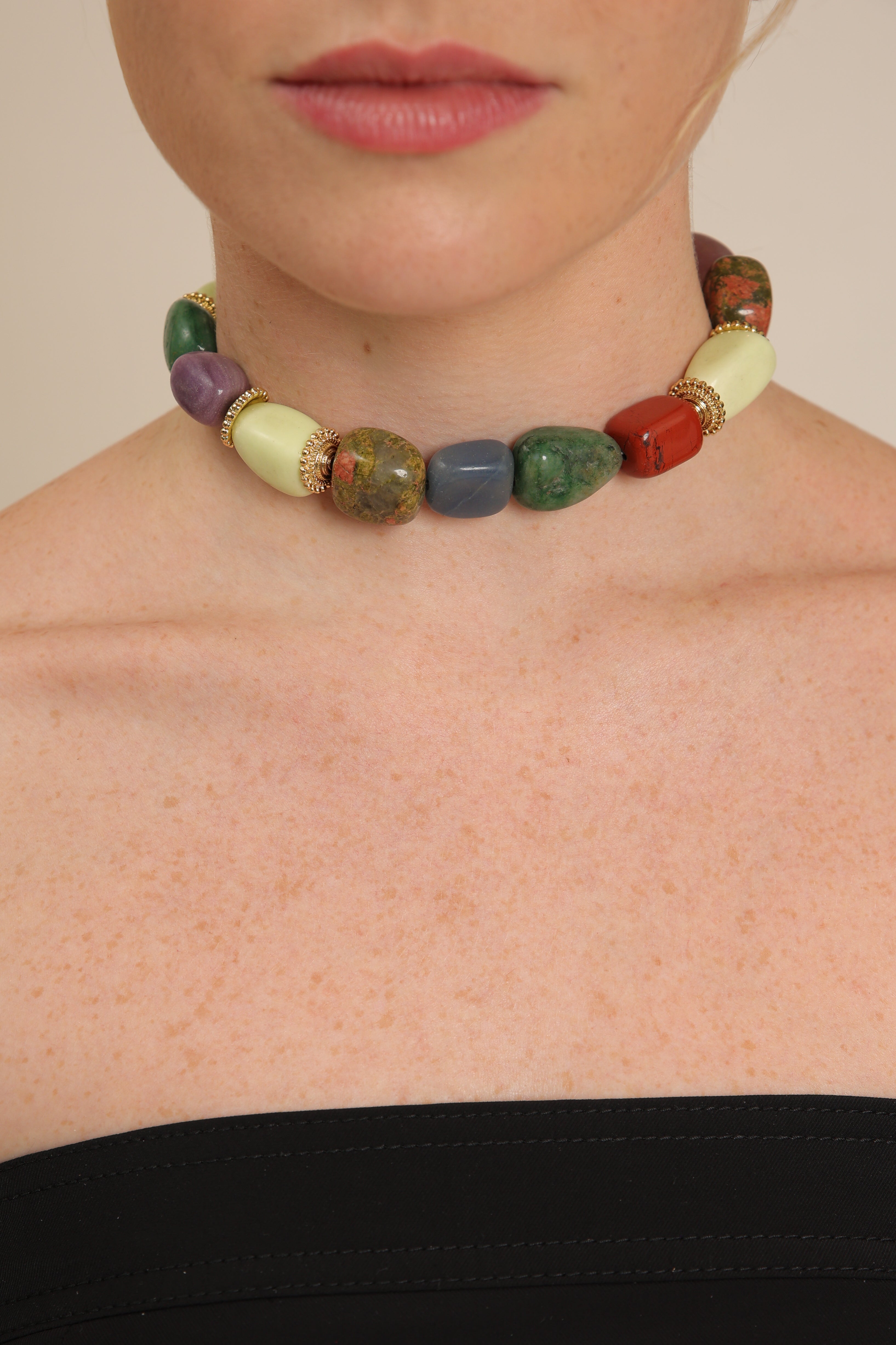 Mixed Gemstone Choker