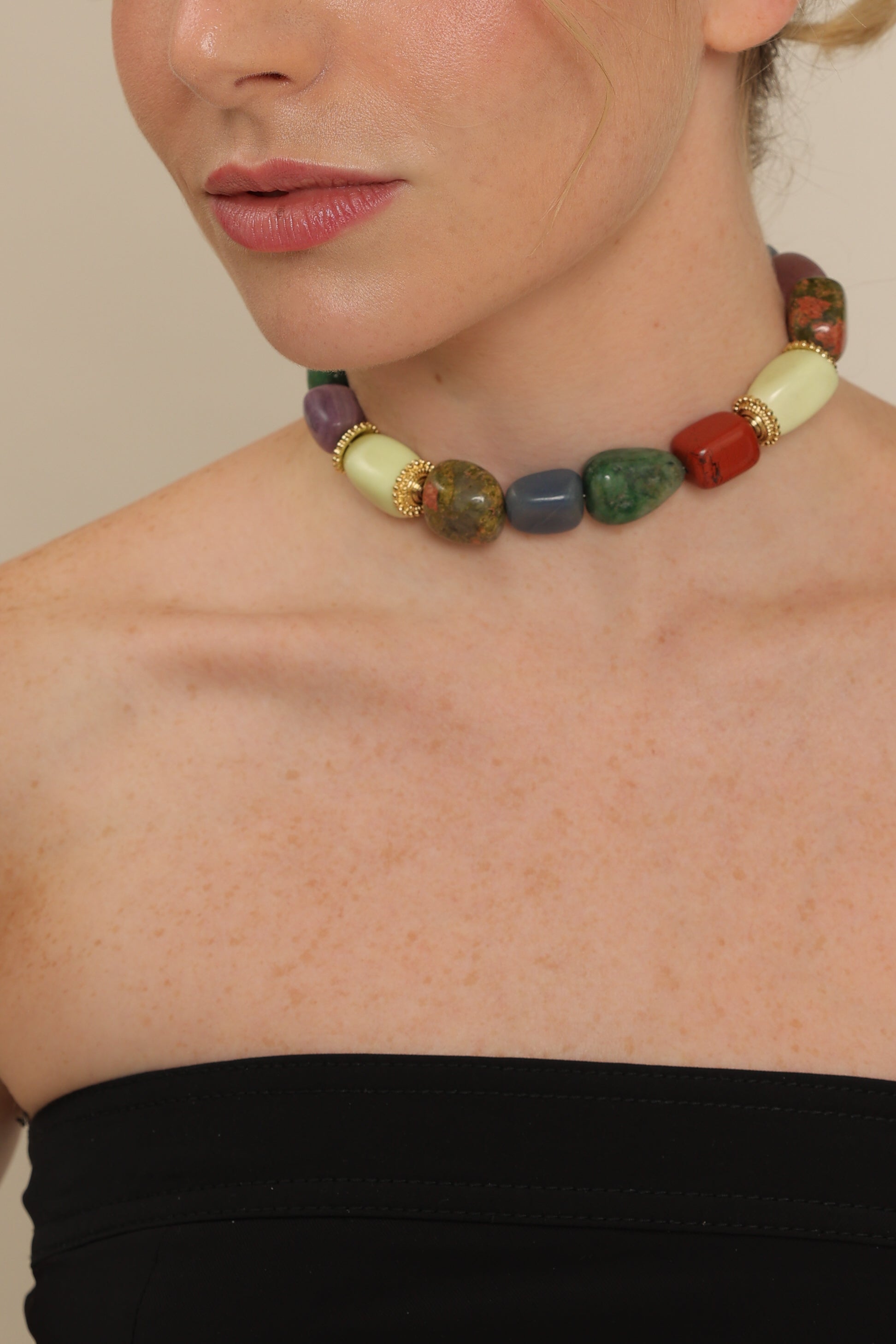 Mixed Gemstone Choker