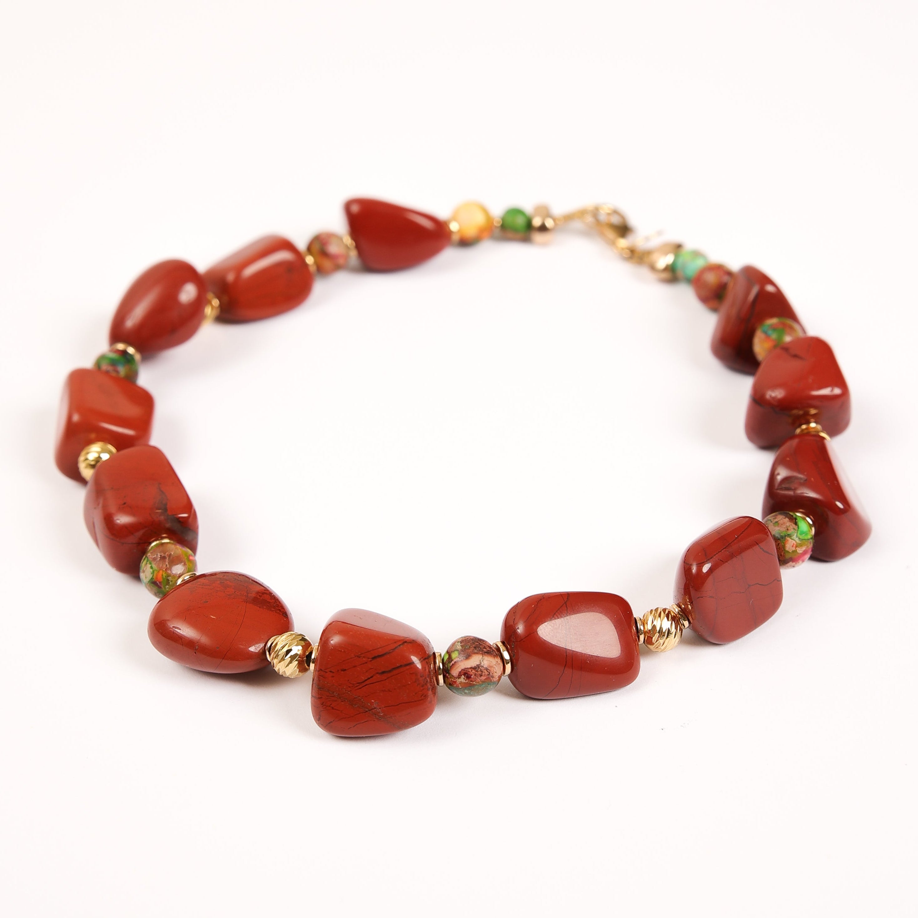 Gargantilla de jaspe rojo