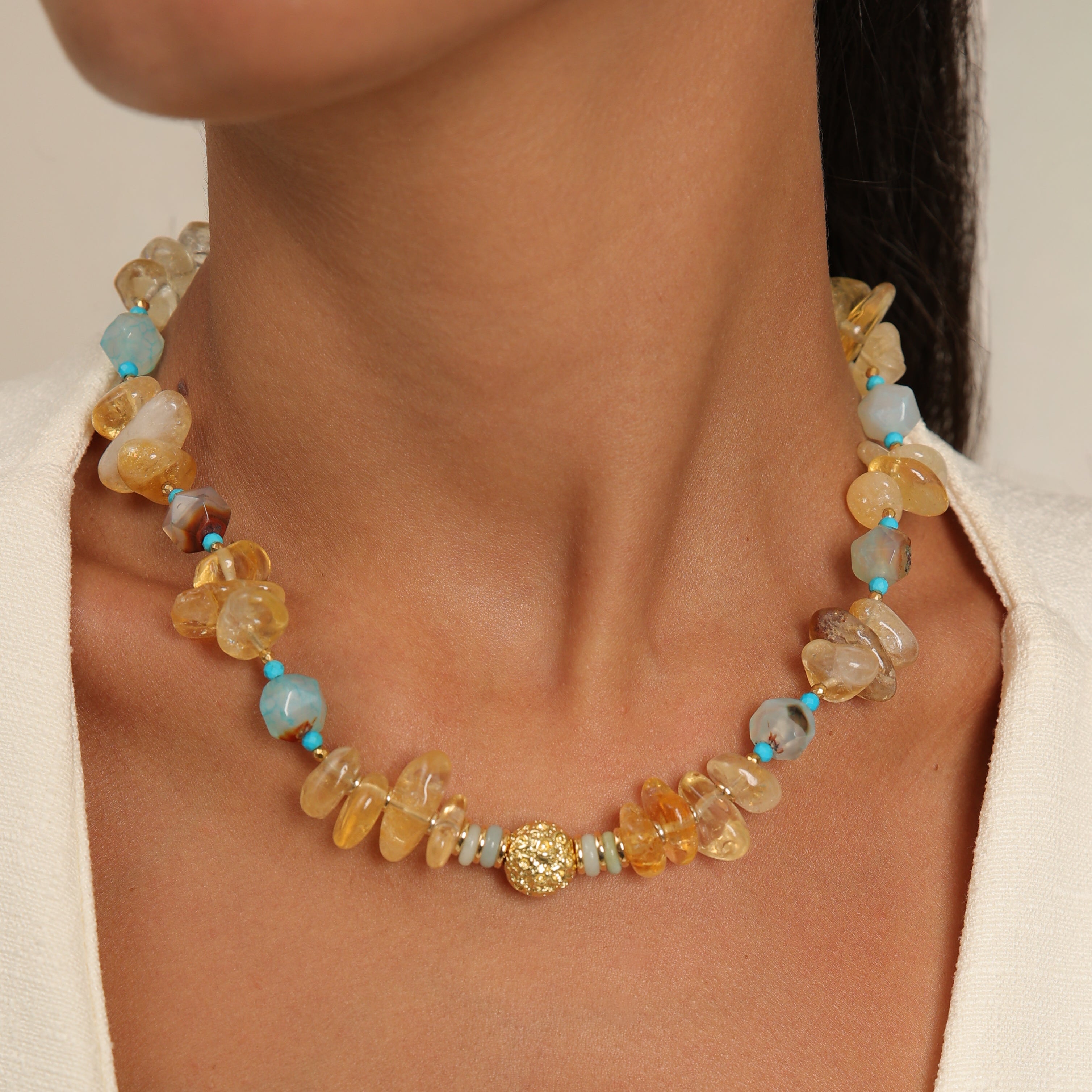 Gargantilla de citrino