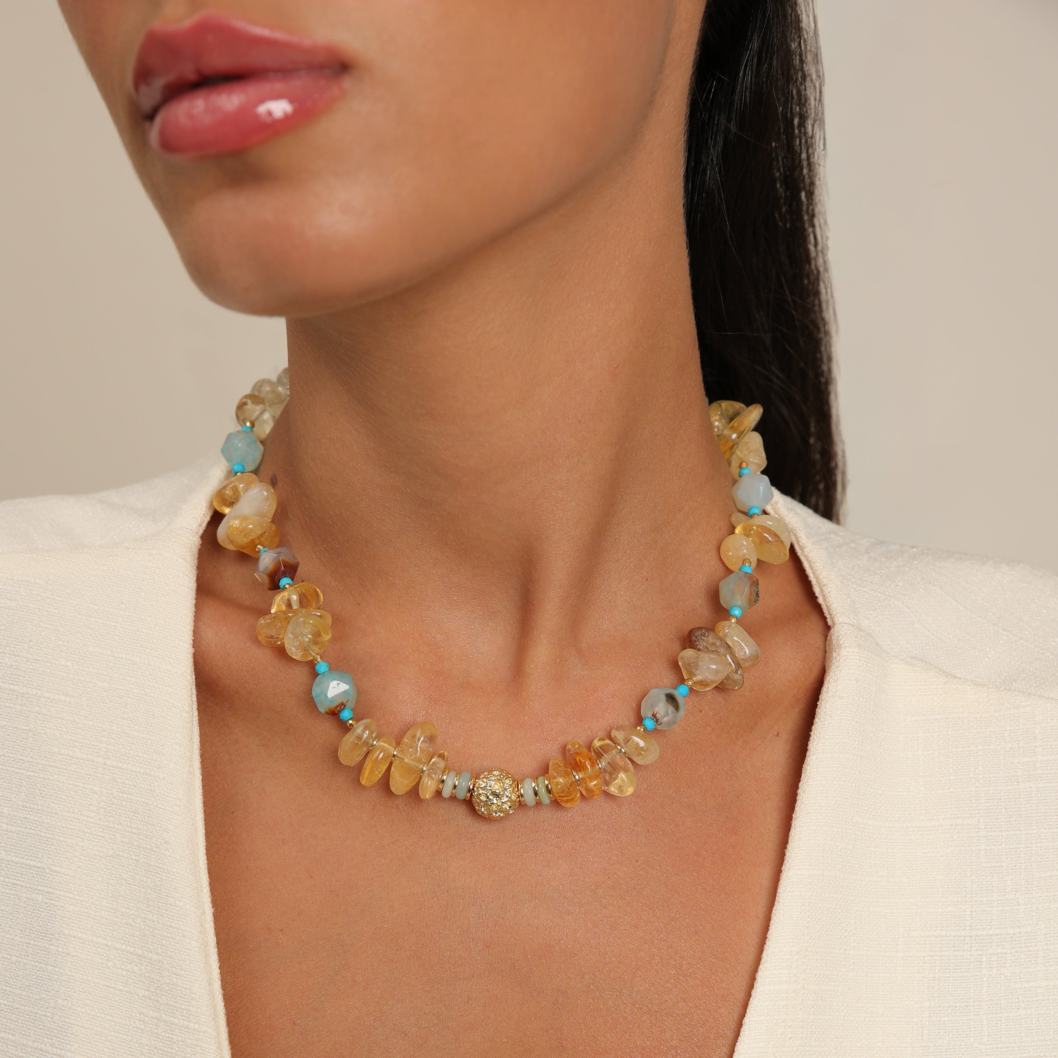 Gargantilla de citrino