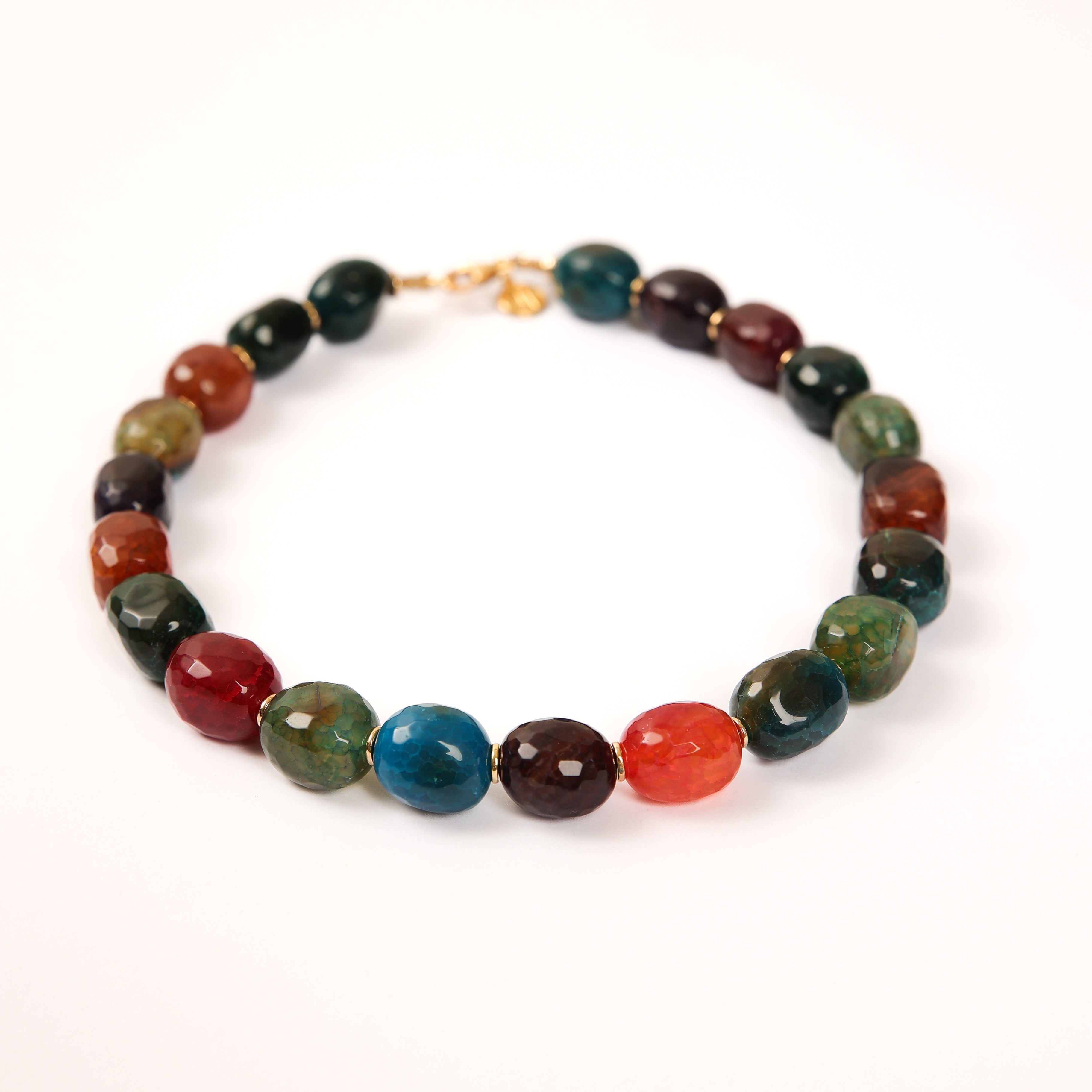 Gargantilla de ágata arcoíris