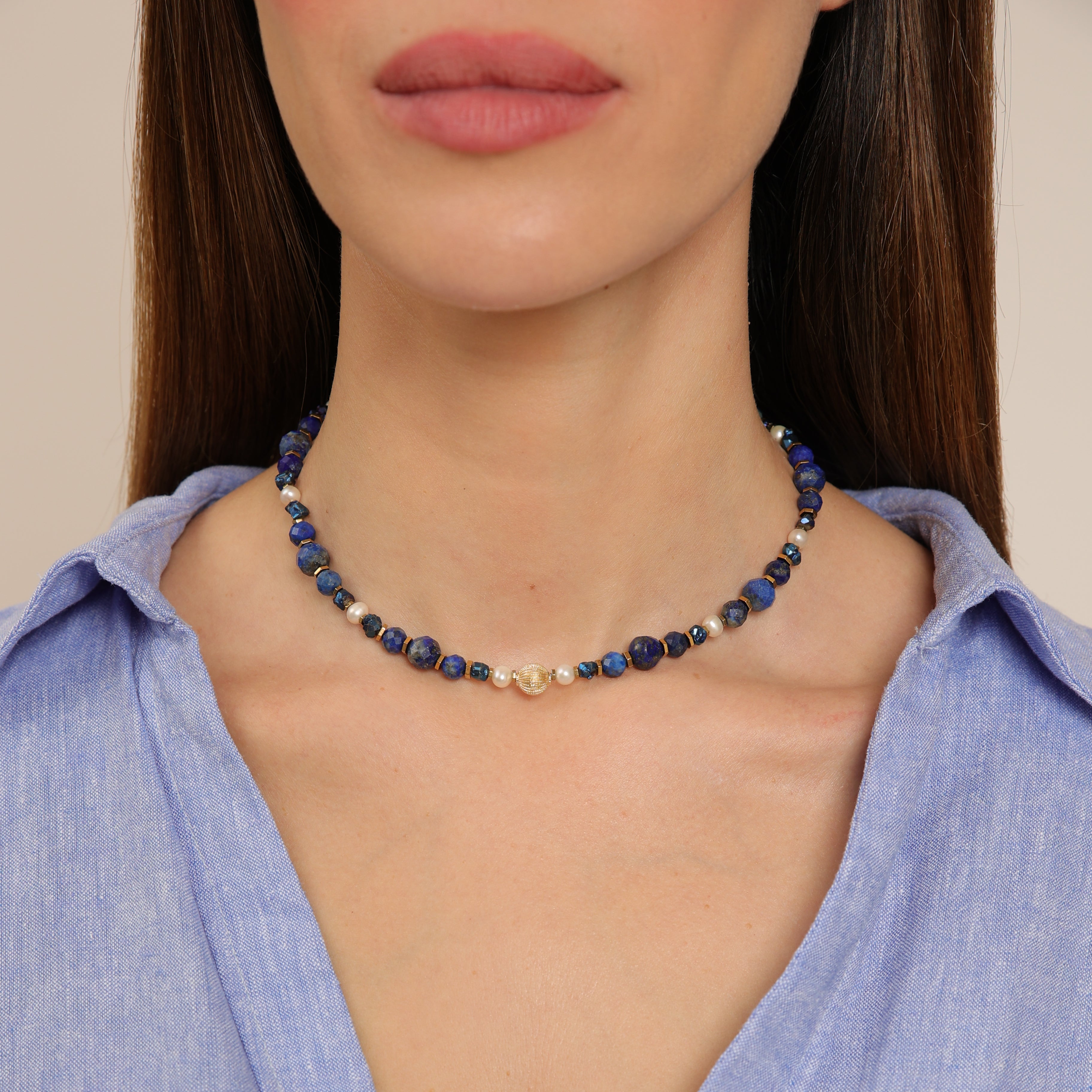 Gargantilla de lapislázuli