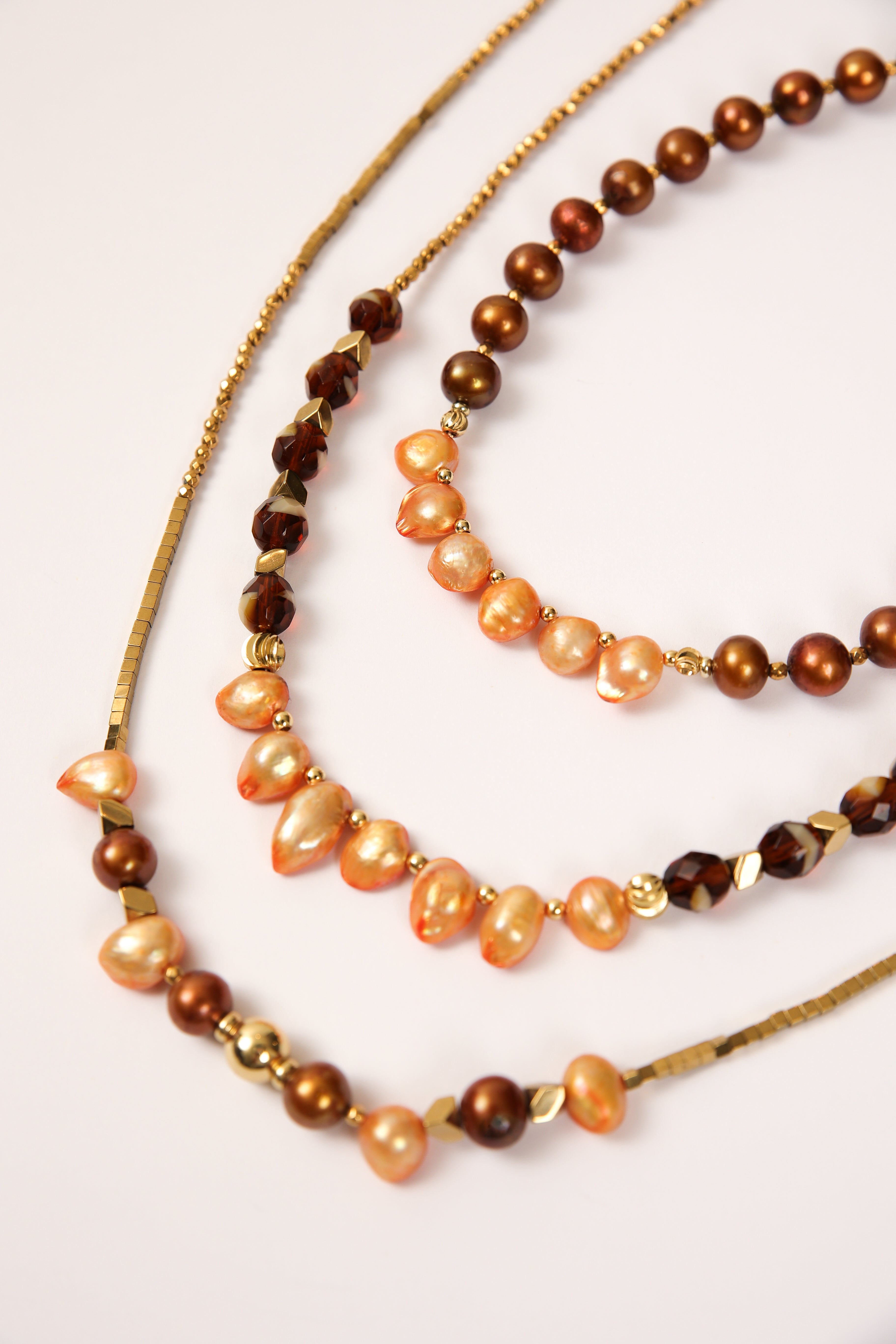 Pearl Necklace - Layered Trio Set