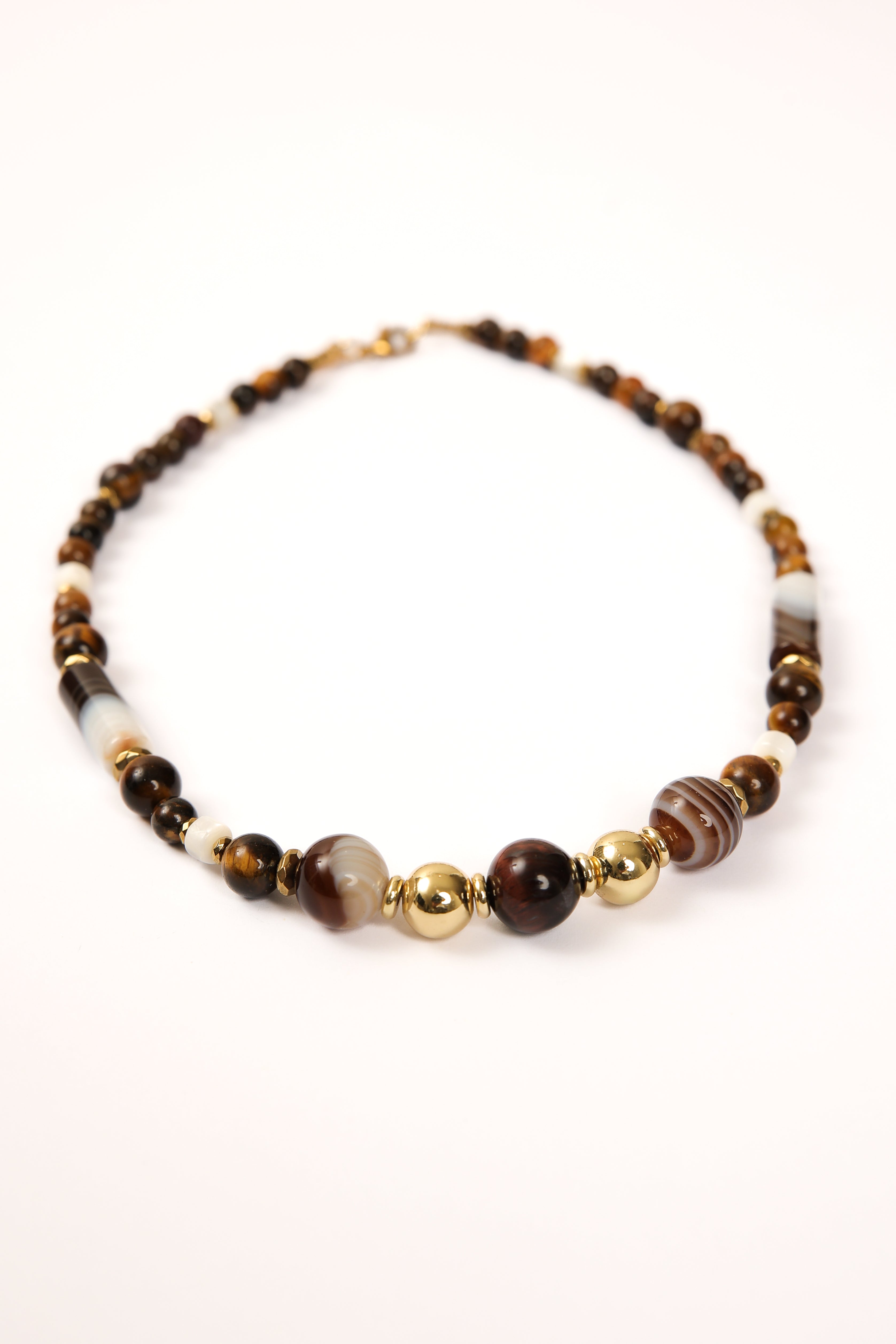 Agate and Tiger Eye Choker