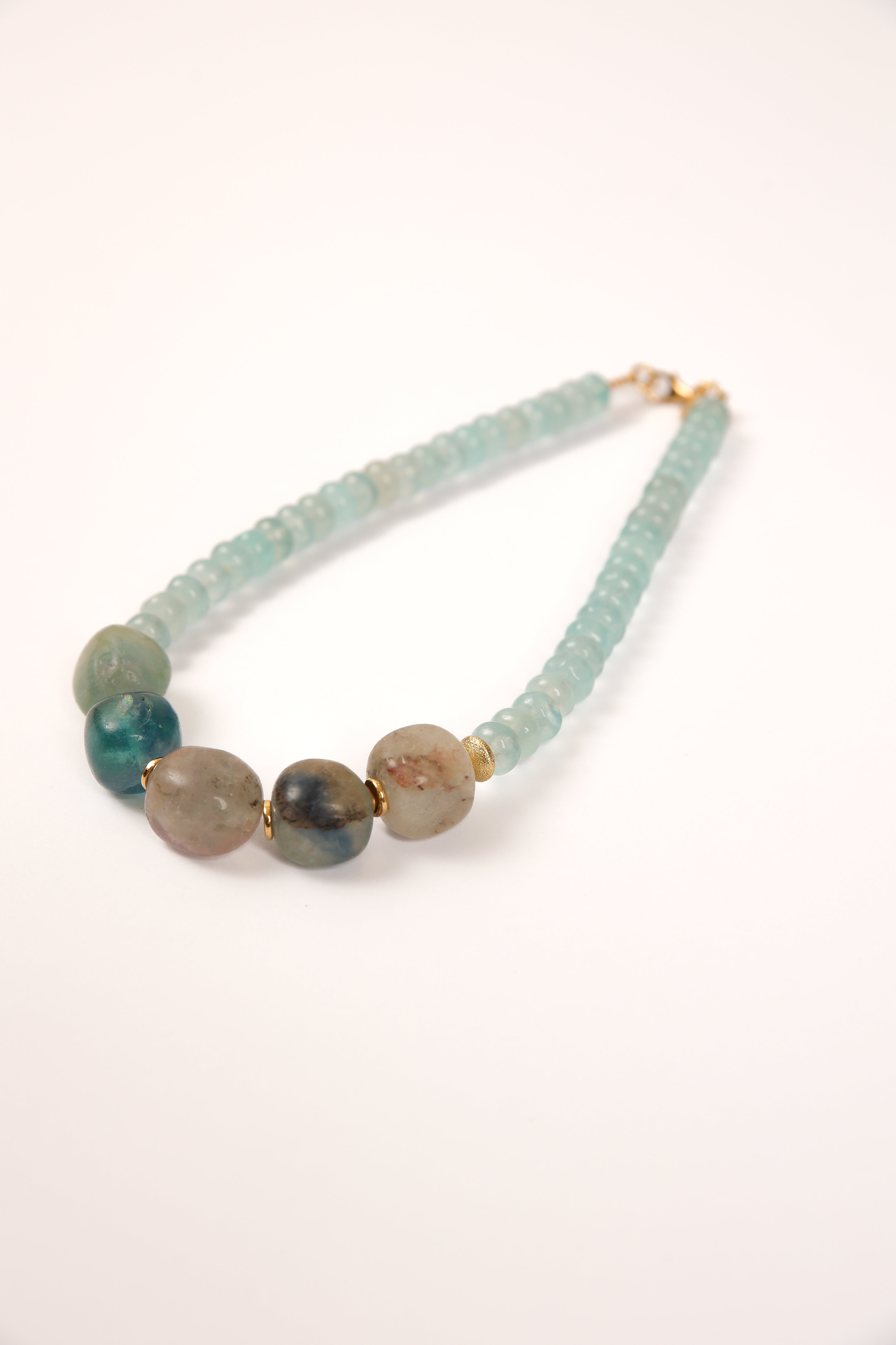 Fluorite and Chalcedony Choker