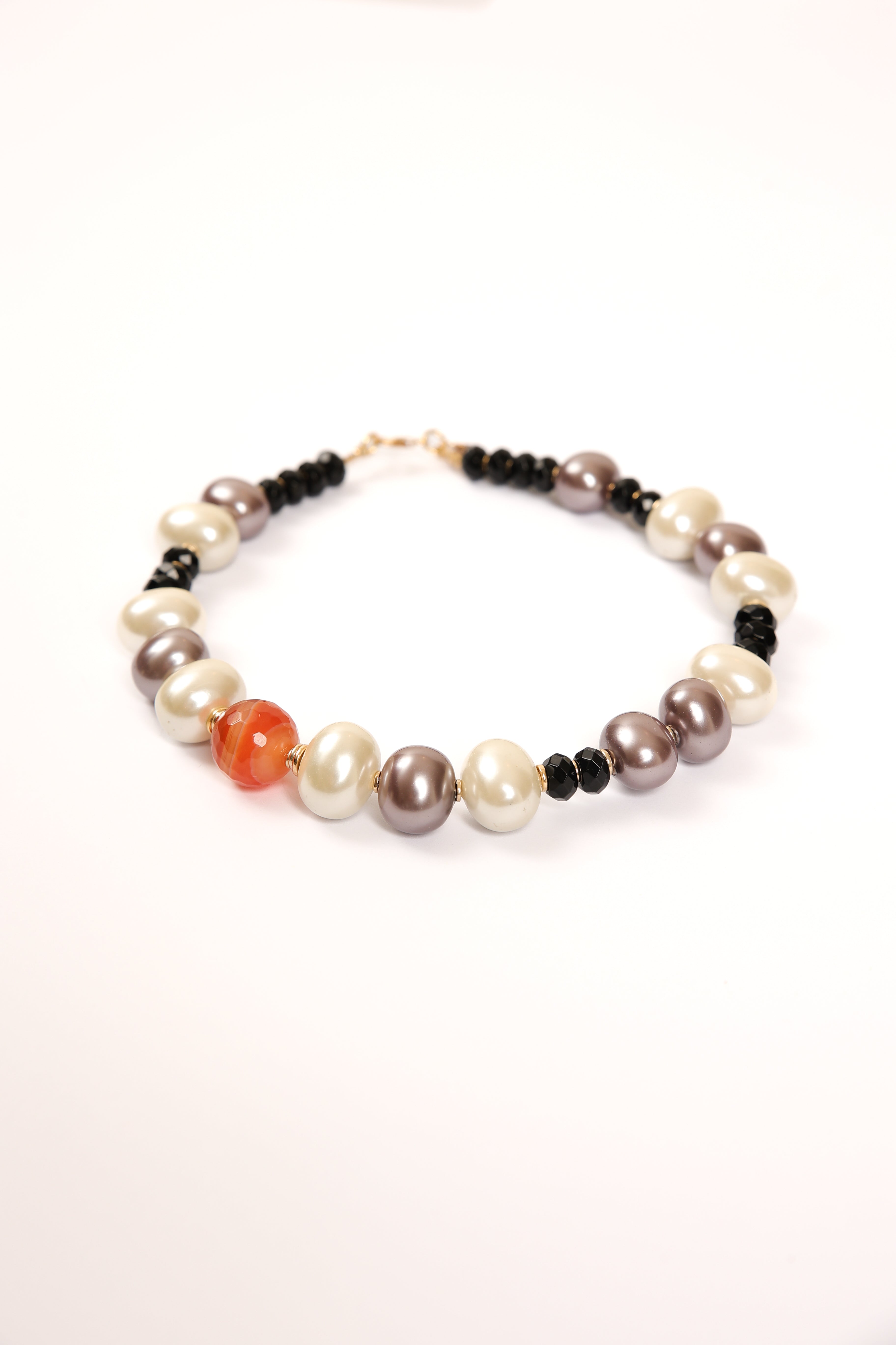 Majorica Pearl - Carnelian & Onyx